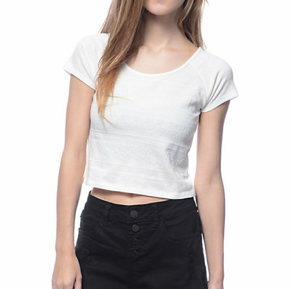 Stretchy White Crop Top